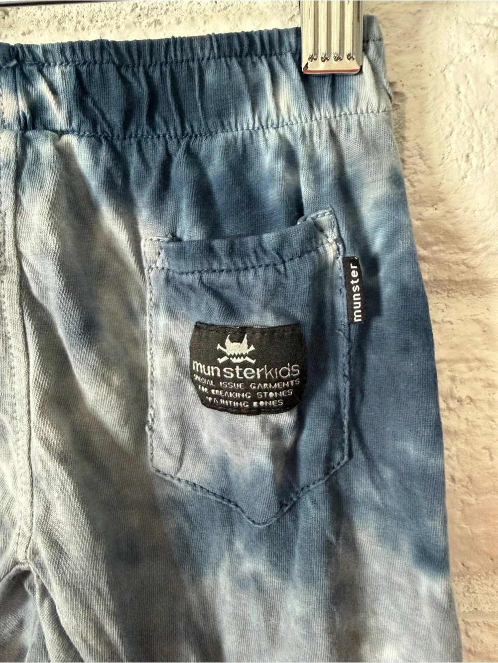 Munster Kids Tie-Dye Leggings in Blue and Gray